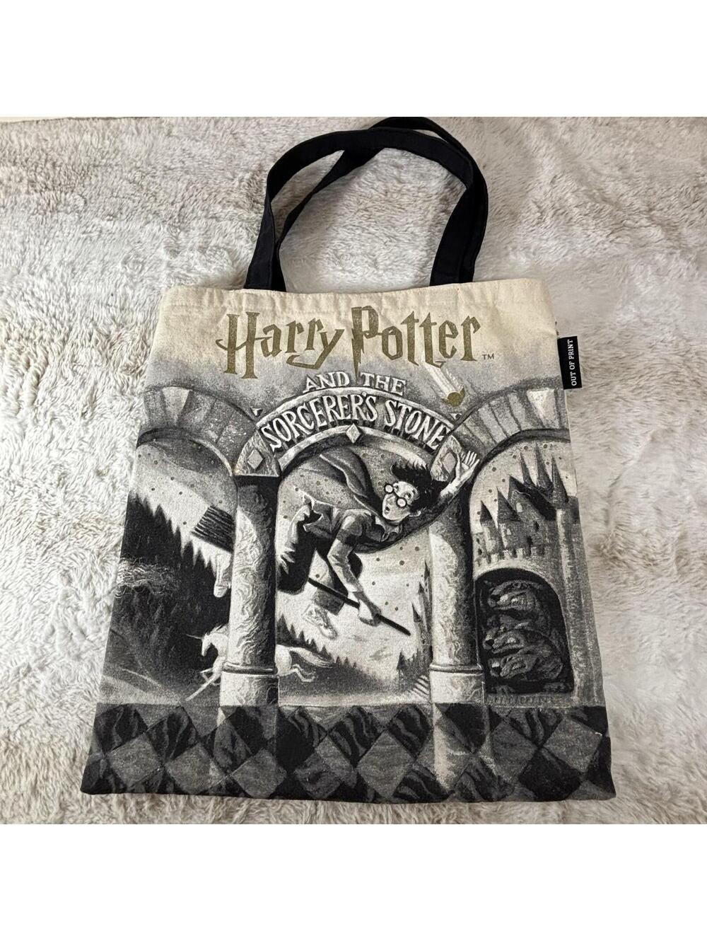 Harry Potter Sorcerer’s Stone Canvas Tote Bag Hogwarts Graphic